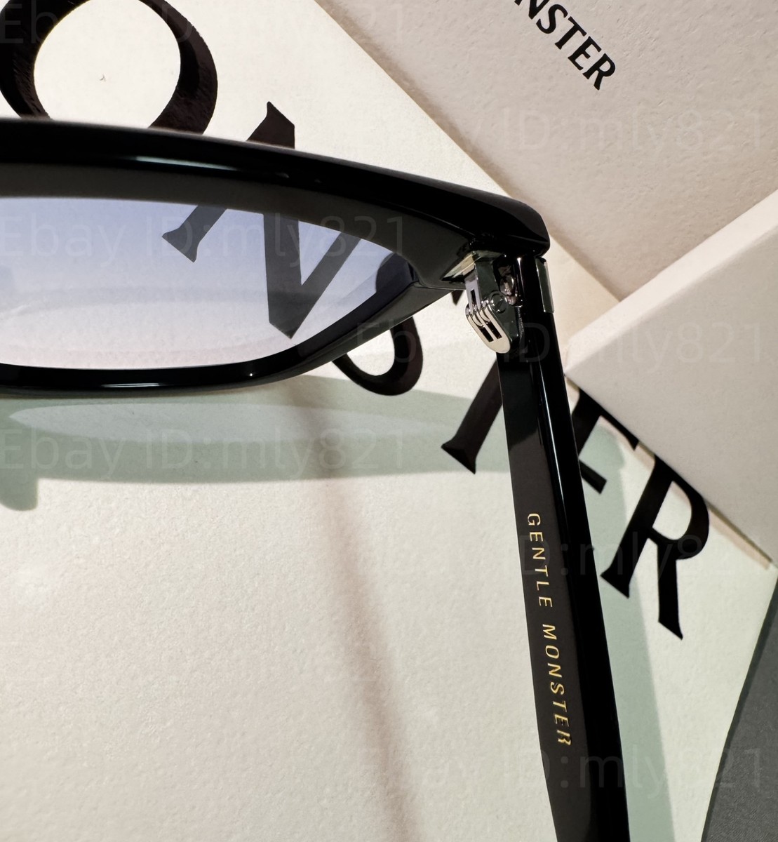 GentleMonster Sunglasses Numer 01(BLG) Black Frame Blue Lenses | eBay