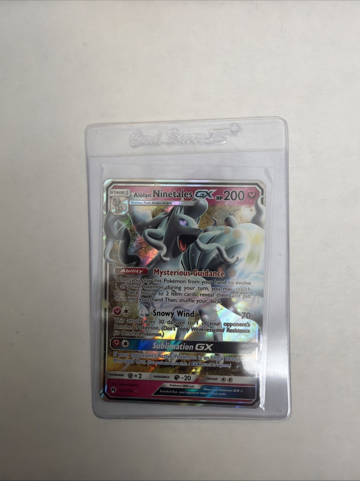 Alolan Ninetales GX - 132/214 - Pokemon Lost Thunder Sun & Moon Rare Card NM
