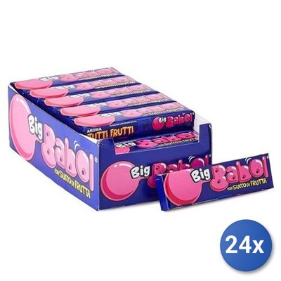 24X Multipack Chewing Gum Bigbabol Stick X24 Fruits