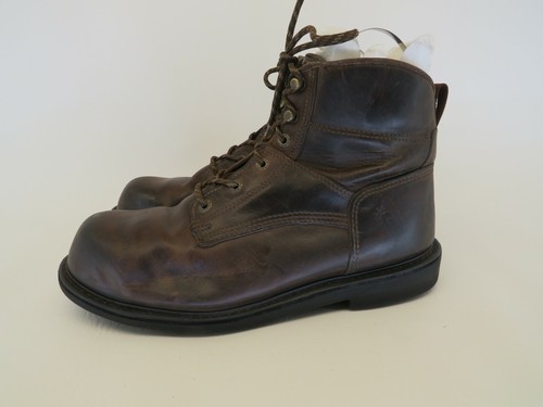 Wolverine Brown Leather Laces Steel Toe 