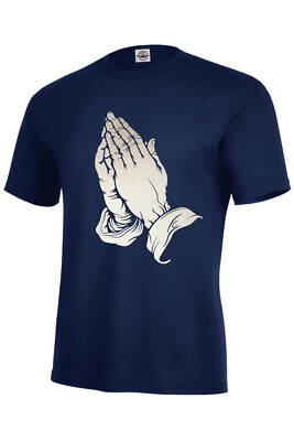 PRAYING HANDS T-SHIRT PRAYERS JESUS BLESSED SIZES S-5XL AND KIDS