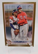 2022 Topps Update Rivalry Love Juan Soto/Ozzie Albies #US310 Gold Parallel /2022