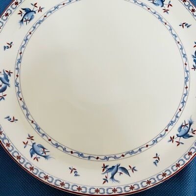 Oiseau Bleu by Porcelaine De Paris Vintage Platter 11 1/2