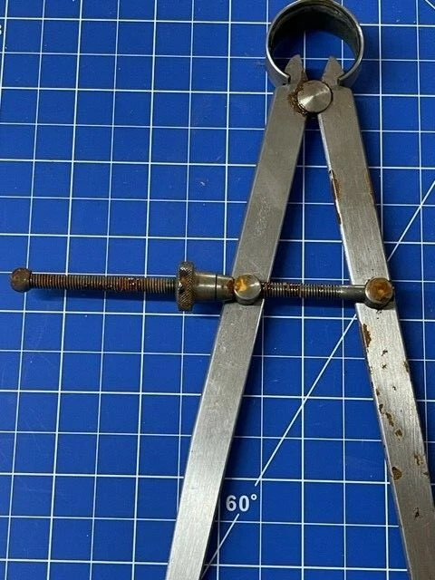 LUFKIN 42-12 Inside Caliper with Solid Nut, 12" VINTAGE rusty - Image 2 of 4