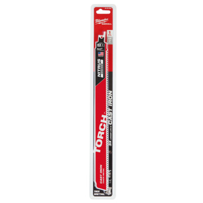 MILWAUKEE 48-00-5263 12'' 7TPI The TORCH FOR CAST IRON with NITRUS CARBIDE 1PK