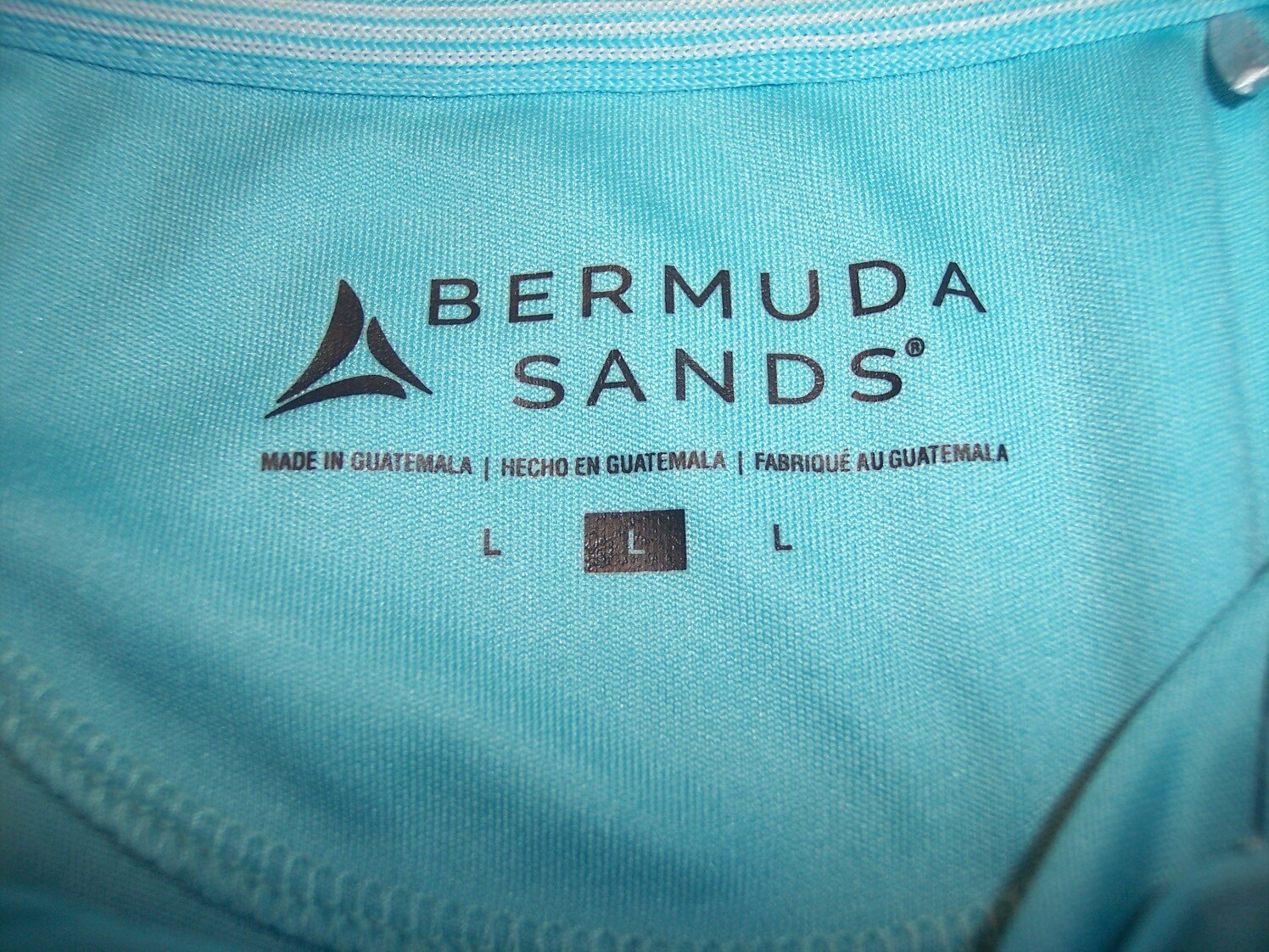 NEW Bermuda Sands Large Blue Poly Polo Shirt Johnny Bench Golf Classic image 4