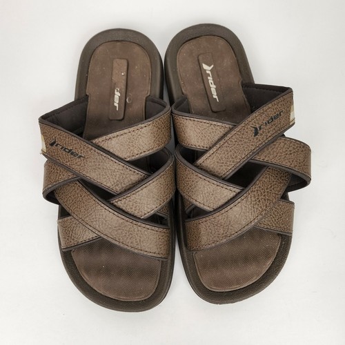 Grendene Sandals Size 9 Rider Brown Men Slip On Open Toe Brazil | eBay