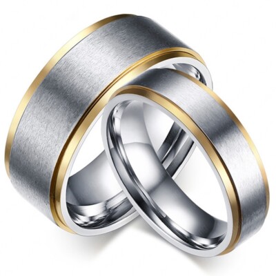 Partnerring Edelstahl - Verlobungsring Ehering Hochzeitsring Freundschaftsring
