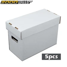 Short Comic Book White Storage Box Holds 150-175 Comics 5Pcs 