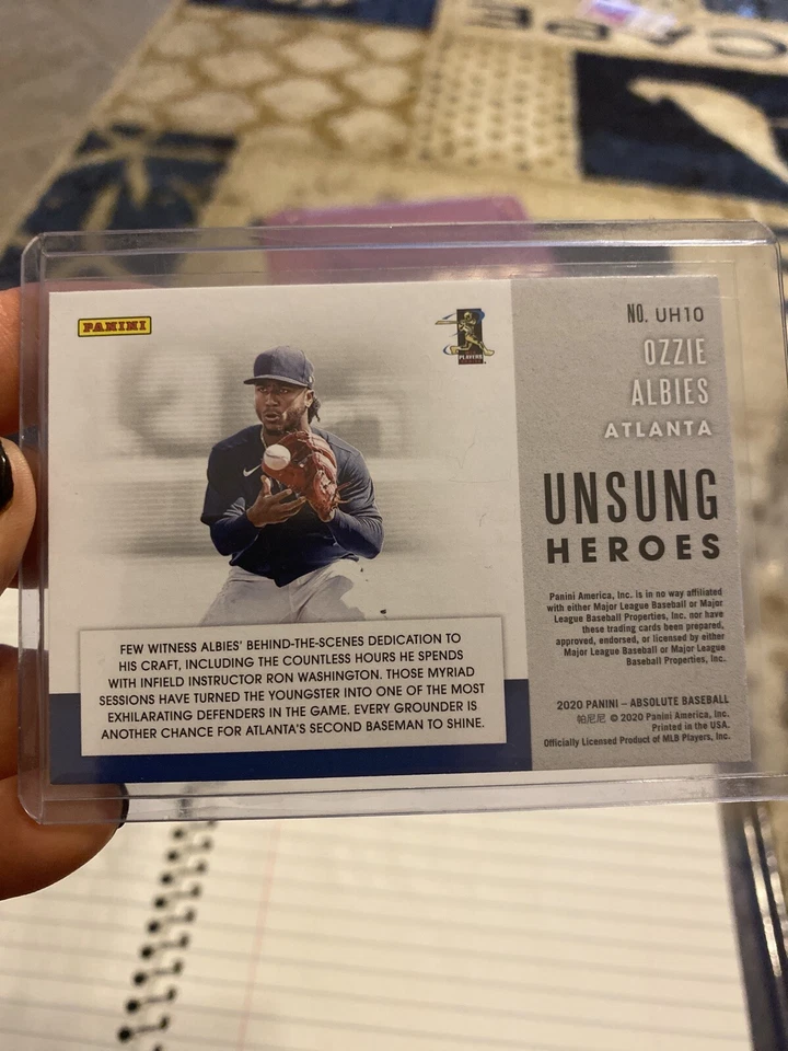 2020 Absolute Unsung Heroes #UH10 Ozzie Albies - Atlanta Braves!!! 🔥⚾️😋!!! - Image 2 of 2