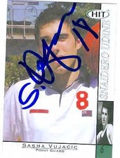 Sasha Vujacic autographed Basketball Card (Slovenia) 2004 SAGE HIT #8