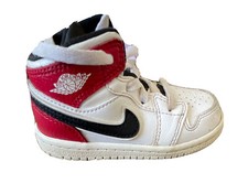 Nike Air Jordan 1 Mid 'White Gym Red' 640735-116 TD Boys Toddler Shoes Size 7C