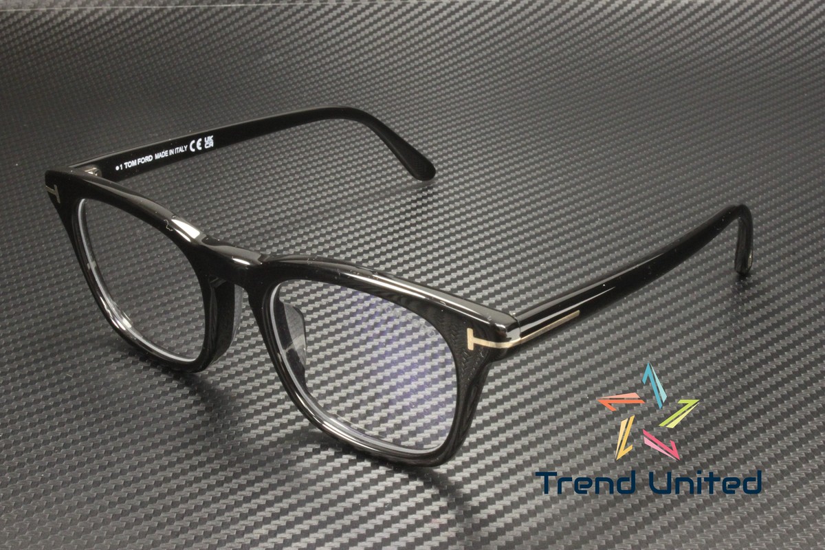 Tom Ford FT5870 F B 001 Plastic Shiny Black 52 mm Men 