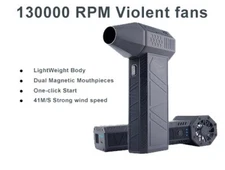 Turbo Jet Blower Handheld 130000 RPM Mini Electric Portable Cordless
