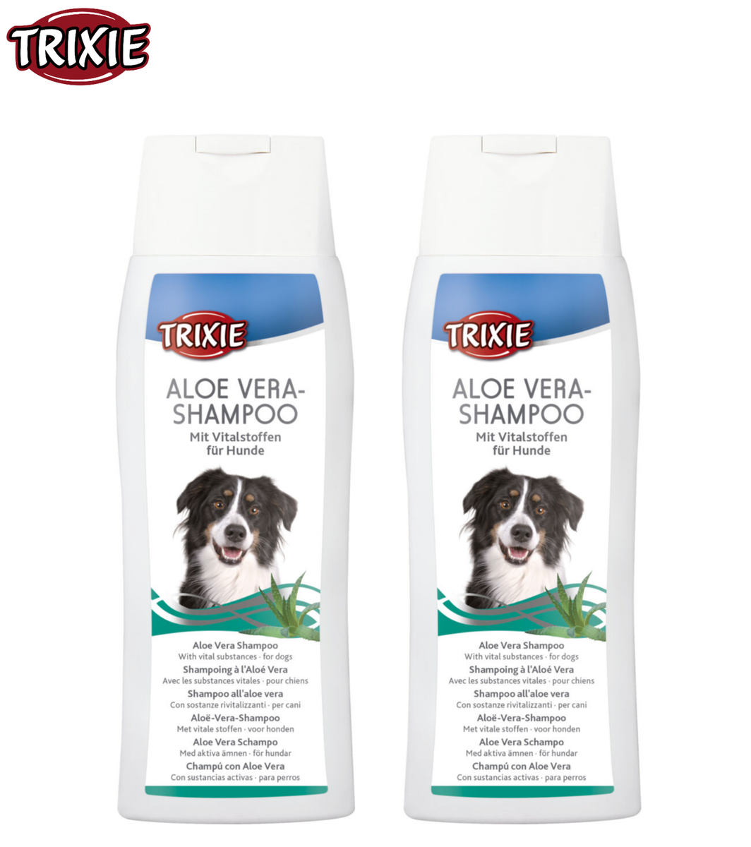2 X TRIXIE ALOE VERA DOG SHAMPOO SKIN & COAT CARE SOOTHING SENSITIVE SKIN  250ML | eBay UK