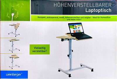 WEINBERGER Höhenverstellbarer Laptoptisch 60 bis 95 cm vielseitig verstellbar