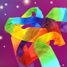 PRODUCTION RAINBOW SILK STREAMER - 3 METRE - Magic  Party Tricks