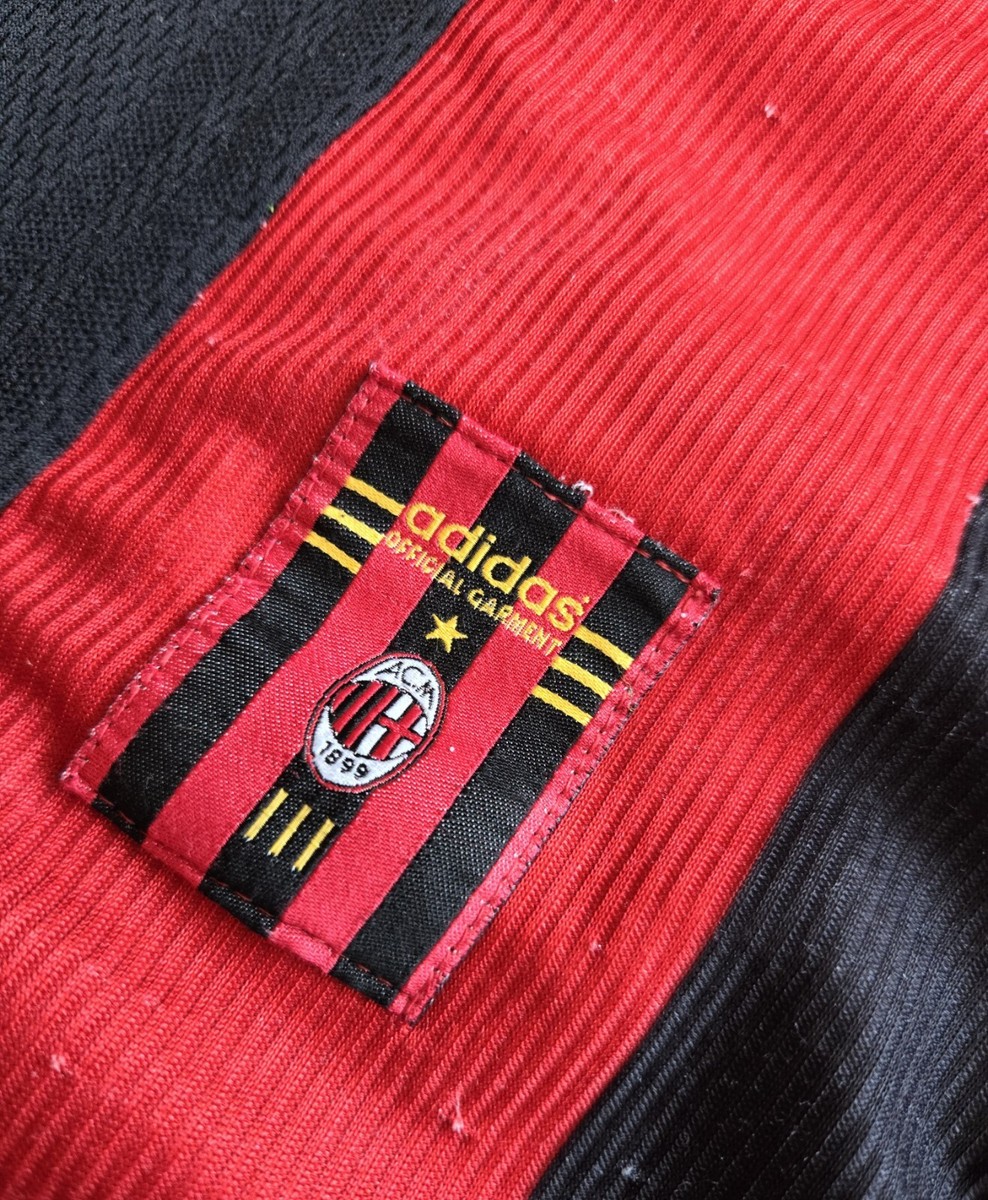 adidas ACミラン 98-99シーズンユニフォーム ヴィンテージ Adidas AC Milan 1998-1999 Home Soccer Calcio Jersey Mens