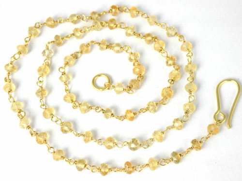 AAA Quality Natural Citrine Rondelle Faceted Beads Strand, 3-4mm, 13 Inch String - Jewelry Making Supplies - View #13