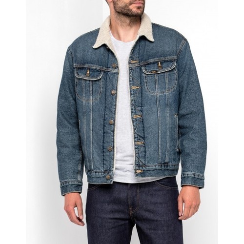 LEE JEANS Sherpa Rider Jacket Vintage Worn L87ARDJK GIUBBINO DENIM WOOL  GIACCA | eBay