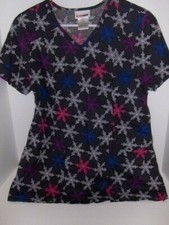 Scrubstar - snowflakes scrub top - Small