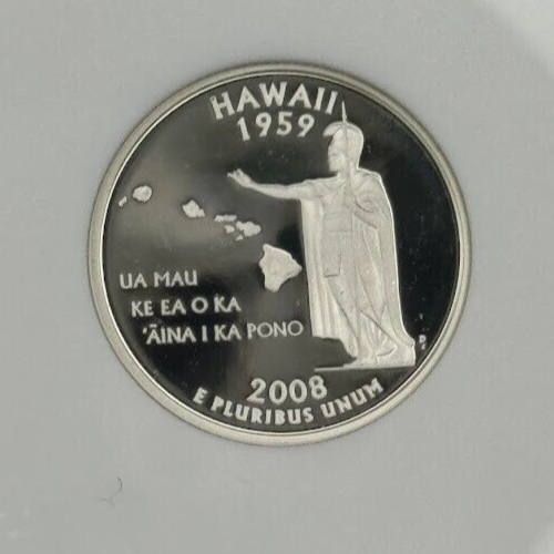 2008 S Hawaii Proof Silver Quarter 25c NGC PF69 UCAM - Picture 2 of 4