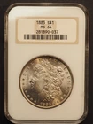 1883  *P* MORGAN SILVER  $1 DOLLAR  NGC MS64**FATTY HOLDER **FREE SHIPPING G1664