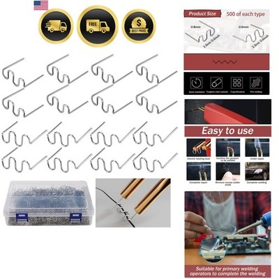 Plastic Welding Staples 1000 pcs,2 Types Hot Staples for Decoration,Auto Repa...