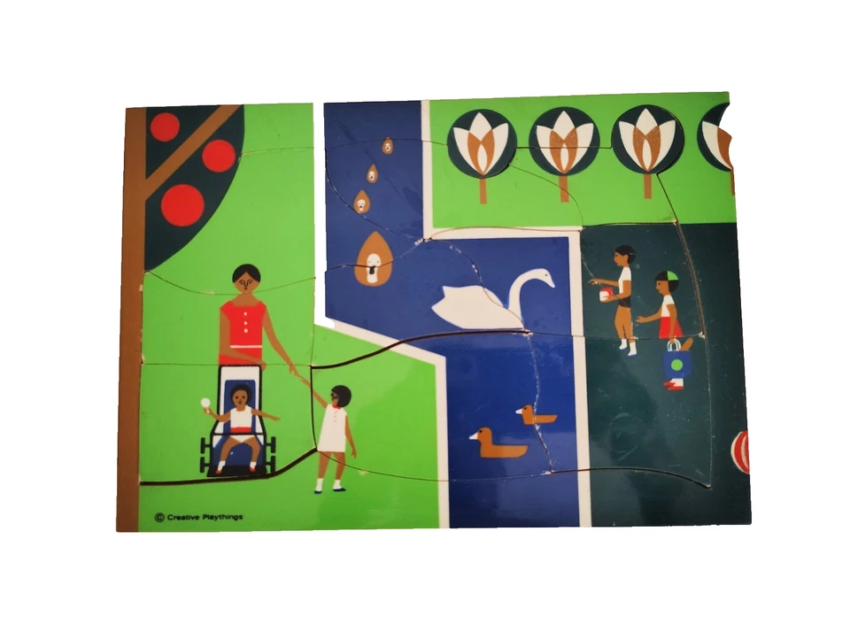 Vintage Creative Playthings Holland Wood Puzzle Park Kid Non Toxic Fredun Shapur - Image 2 of 4