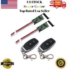 2 Receiver Modules with 2 Transmitters Wireless Remote Control Switch DC Mini 