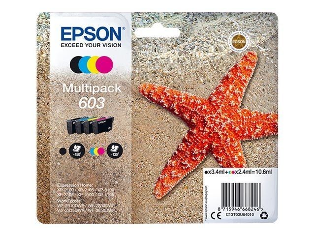 Epson 603 multipack cartouche encre 4 couleurs pour impression jet d'encre
