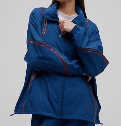 Adidas Stella McCartney Jacket Windbreaker TruePace Blue Women Plus Size 1X NWT thumbnail 2