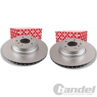 2X febi Bremsscheiben Ø345Mm Hinten Passend FÜR BMW X5 X6