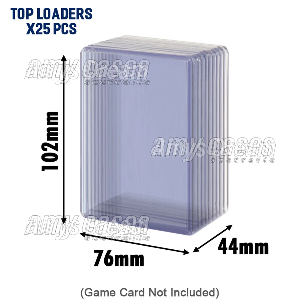 Top Loader Card Sleeves Trading Hard Plastic Clear Case Holder Baseball 25X AU - image 2 of 4