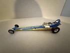 vintage Corgi Toys Car Quartermaster dragster die-cast model, "Radio Luxembourg"