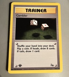 Gambler - 60/62 - Fossil - 1st Edition - Common Trainer