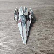Star Wars Micro Galaxy Squadron V-Wing Starfighter Jazwares 2022 White Maroon