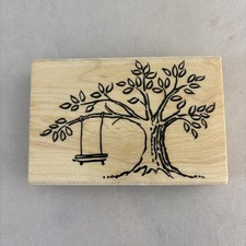 STAMPENDOUS Rubber Stamp TREE SWING P121 - UNUSED 4 1/2  x 3  