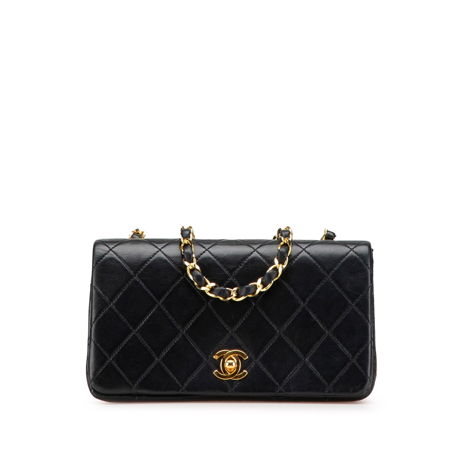 Chanel Mini CC Quilted Lambskin Flap Bag in Classic Black