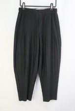 Authentic HOMME PLISSE ISSEY MIYAKE Black Men's Cropped Pants size2 296 9980
