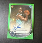 Topps 2025-26 Bowman Chrome Sion James Auto RC True Green /99 Autographs RVA-SJ