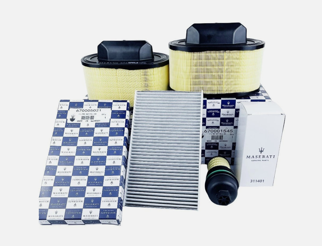 NEW OEM Maserati V6 Oil, Cabin and Air Filters Bundle