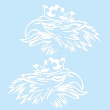 K075 Greif Dekor Aufkleber Set (li+re) Weiß Aufkleber Folie LKW mercedes