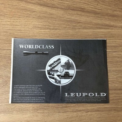 GUNS155 ZEITSCHRIFT WERBUNG 6X9 LEUPOLD GOLD RING ZIELFERNROHRE