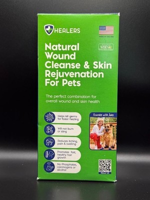 Healers Natural Wound Cleanse Hot Spot Relief Pets Healing Skin Rejuvenation Dog