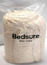 Bedsure Tufted Boho Comforter Set Elegant Embroidery EJ 90" x 90" Beige Bedding