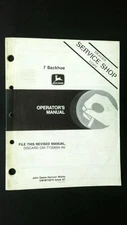 John Deere 7 Backhoe Operator's Manual Service Guide OM-TY20654-A6
