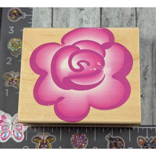 Hero Arts Rose Bloom H1461 Flower 1998 Rubber Stamp Wood C46