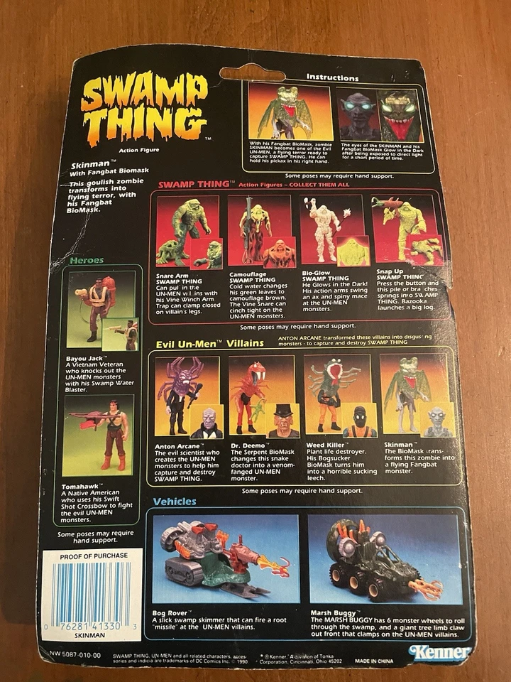 Skinman Swamp Thing 1990 Kenner Vintage Action Figure NEW BioMask - Image 2 of 3