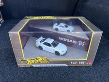 ✅Hot Wheels Premium Nissan Skyline GT-R V-Spec II(BNR34) 1:43/1:64 White Costco